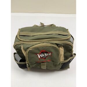 Wicked Gear Tackle Fishing Bag Gear w/ Zipper Pockets - Medium Size Tactical